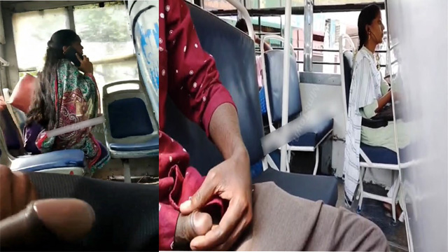 Daring Horny Guy Flash Dick Inside Bus Free Mms